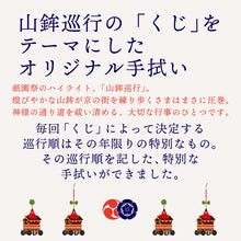 画像をギャラリービューアに読み込む, 【新企画】祇園祭山鉾巡行順手拭い(令和七年度)※今年の山鉾巡行の順番を染めた手拭い